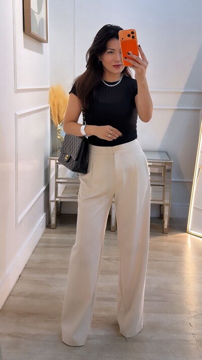Foto Blusa De Renda Mangas Curtas Cibelle Drapeado Lateral