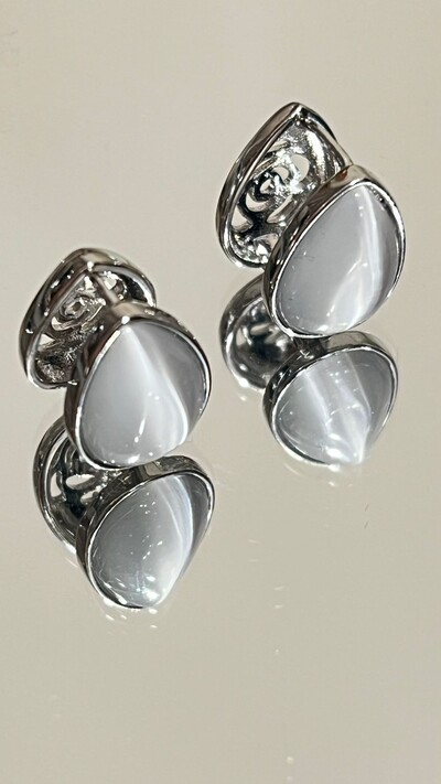 Foto Brinco Médio De Gota Pedra Lua