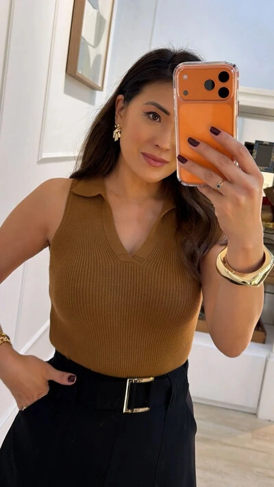 FotoBlusa Regata Polo Tricot Celine