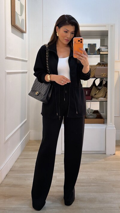 Foto Conjunto Moletom Samira Parka e Calça Pantalona