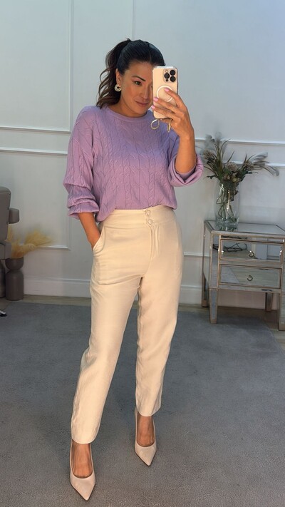 Foto Blusa Tricot Sueli Com Maxi Trançados