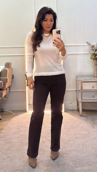 Foto Blusa Mangas Longas Miriam Detalhe Vivo Bicolor