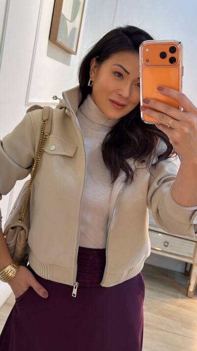 FotoJaqueta Casaco Curto Ellie Lã Batida Com Martingale Nos Ombros