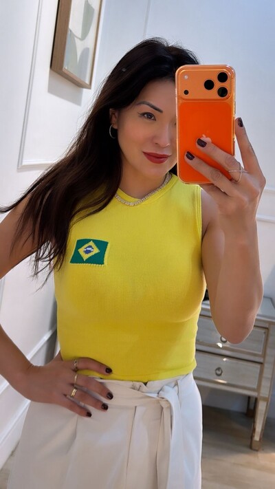 Foto Blusa Regata Tricot Brasil Valéria