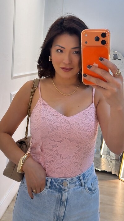 Foto Blusa Regata De Renda Jasmine Decote V