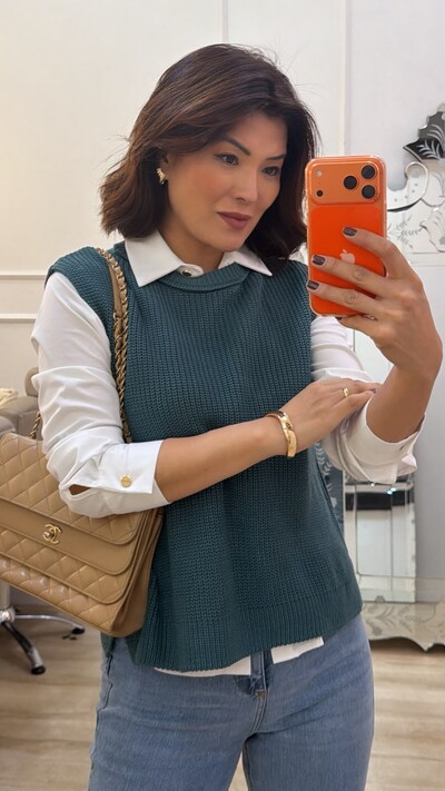 Foto Blusa Regata Tricot Natasha Gola Careca