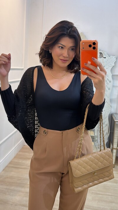 Foto PRÉ-VENDA DATA ESTIMADA DE ENVIO DIA 04/11 Kimono Capa Tricot Lulu Punhos Largos Canelados