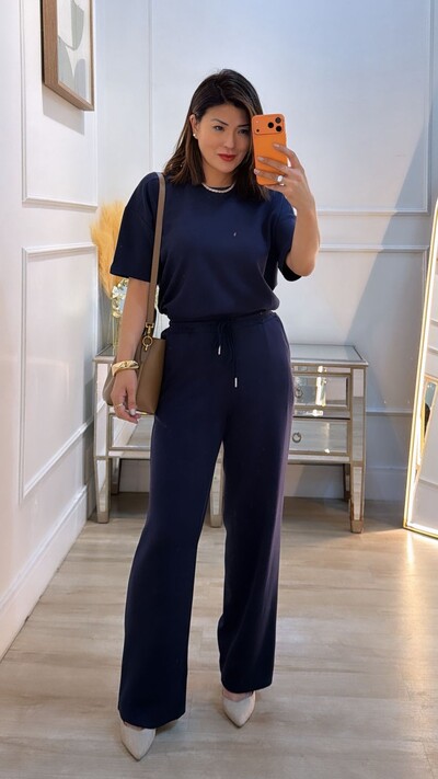Foto Conjunto Helena Blusa E Calça Pantalona