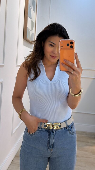 FotoBlusa Regata Polo Tricot Celine