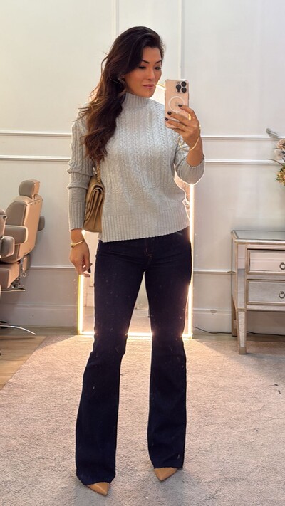 Foto Blusa Cacharrel Tricot Maddie Detalhes Trançados E Ondulações