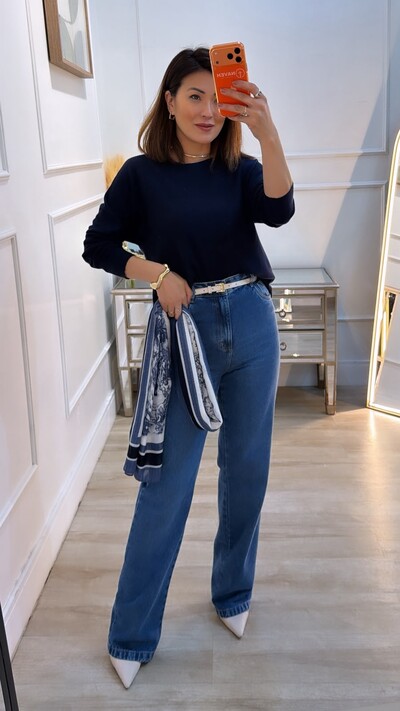 Foto Blusa Tricot Mangas Longas Jussara Texturas Detalhe Vazado