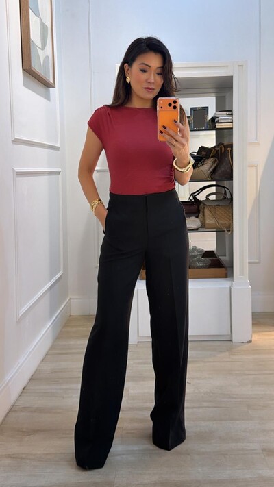 Foto Blusa Manga Japonesa Olivia Com Franzido No Ombro