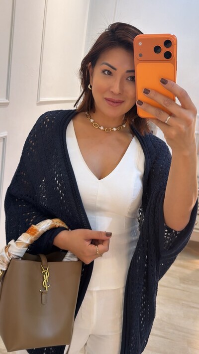 Foto Kimono Tricot Vazado Fabi Mangas 3/4