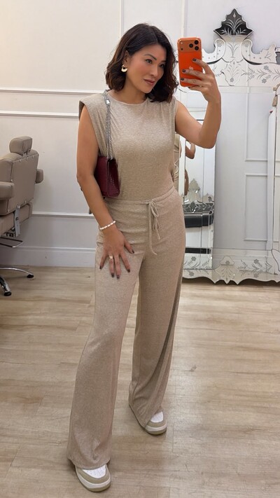 Foto Calça Pantalona Shirley Amarração Frontal