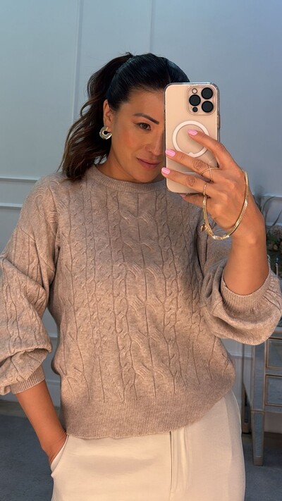 FotoBlusa Tricot Sueli Com Maxi Trançados