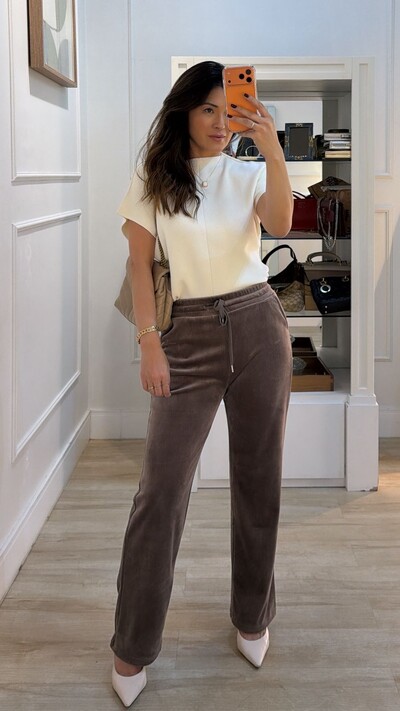 Foto Blusa Tricot Ampla Ombros Com Nervura Eliza Gola Média