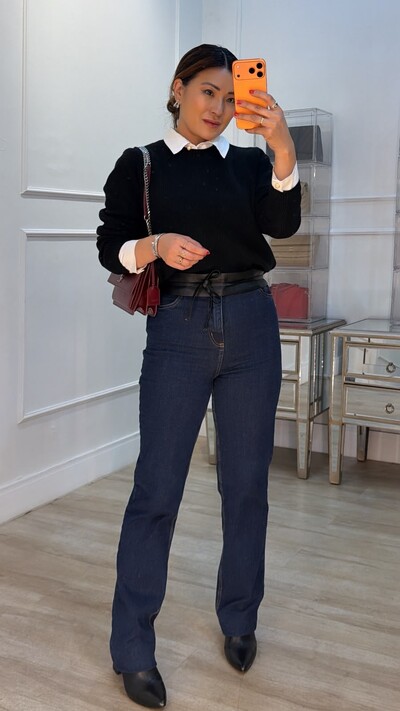 Foto Blusa Tricot Canelado Olga Detalhe De Entremeios Nas Mangas