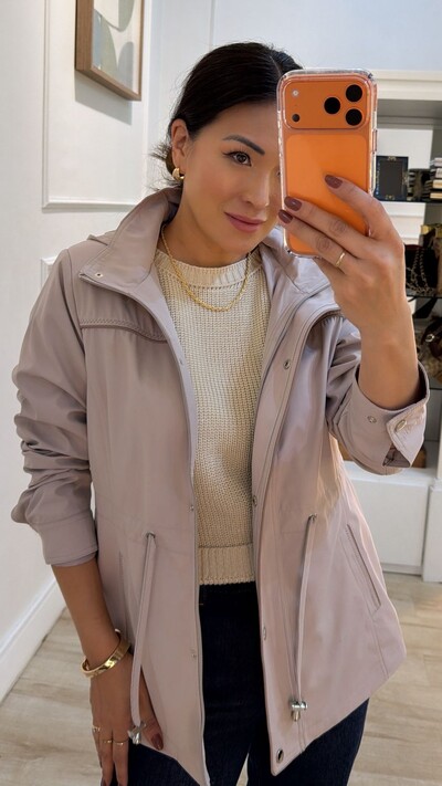 FotoParka Capuz Removível Maya Detalhe Bicolor Vivo E Pesponto