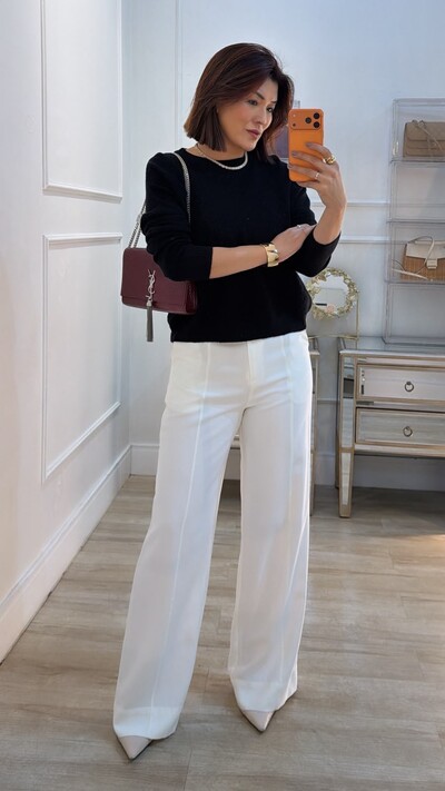 Foto Blusa Tricot Texturizada Fernanda Nervuras Em Zigue E Zague