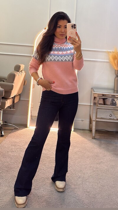 Foto Blusa Tricot Estampado Multicolor Angelica