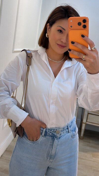Foto Maxi Camisa Talita Com Pregas Nos Punhos