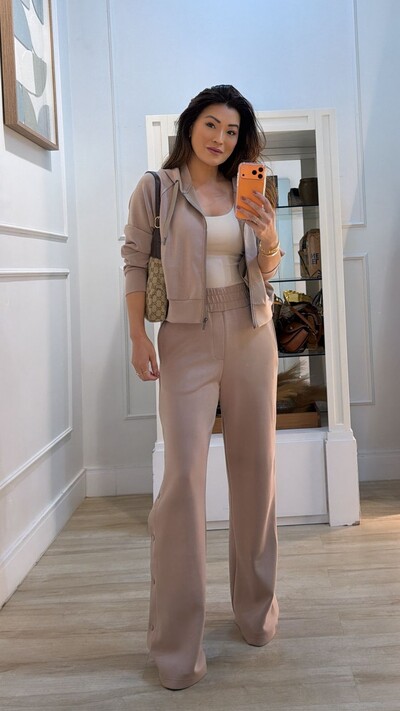 Foto Conjunto Moletom Blusa E Calça Jamile Botões Laterais