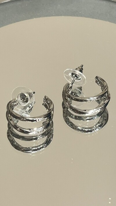 Foto Brinco Argola Fina Tripla Lisa