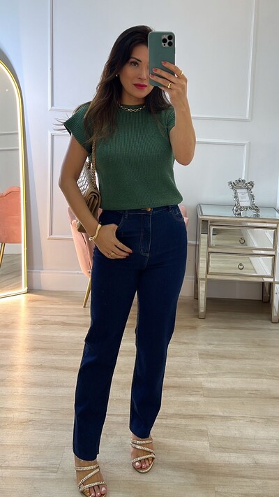 Foto Blusa Ampla Tricot Julie Gola Canoa