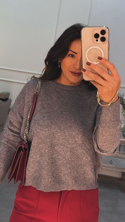 FotoBlusa Tricot Iolanda Losangos Horizontais Texturizados