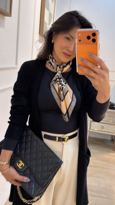 FotoMaxi Cardigan Tricot Canelado Pandora Bolsos Frontais