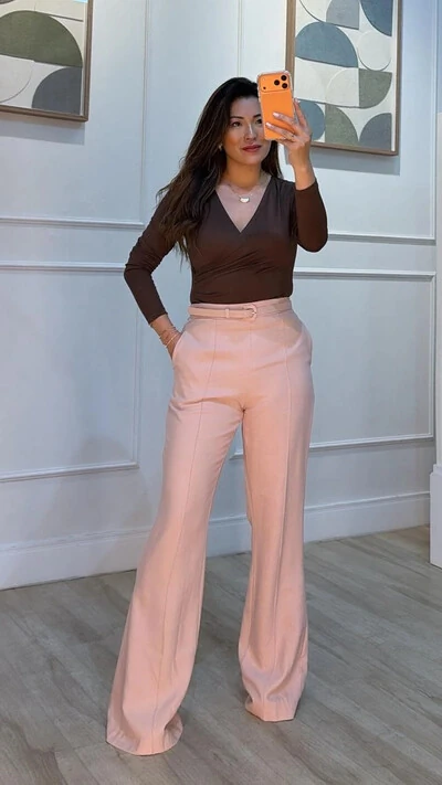 Foto Blusa Cachequer Suplex Mangas Longas Renata Decote V