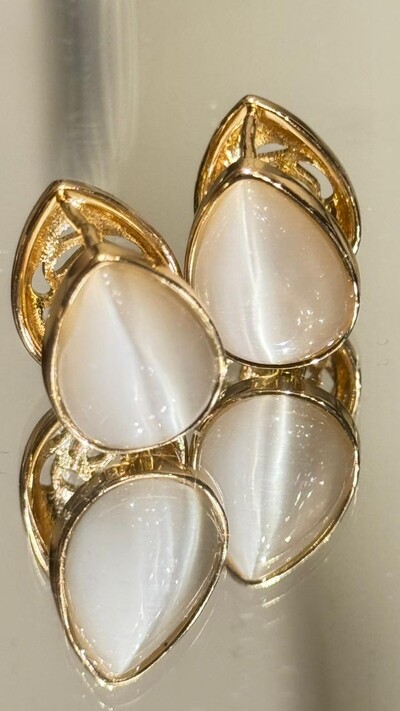 Foto Brinco Médio De Gota Pedra Lua