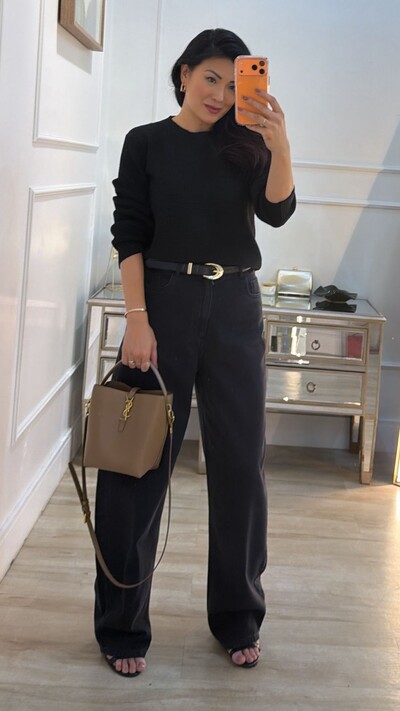 Foto Blusa tricot Texturizada Suely Punhos E Barrado Largos Canelados