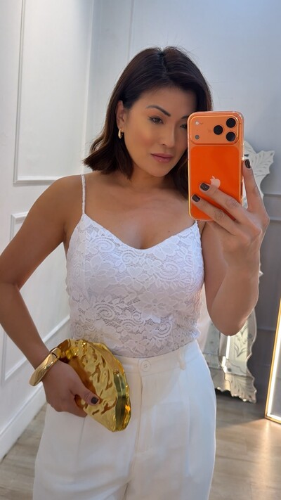 Foto Blusa Regata De Renda Jasmine Decote V