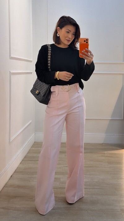 Foto Blusa Ampla Tricot Brenda Com Entremeios