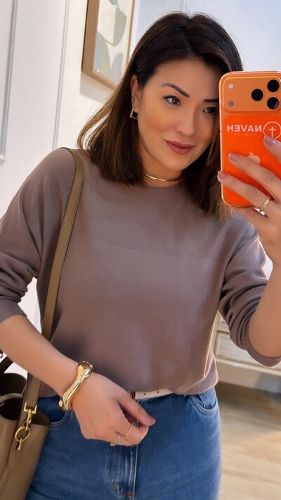 Foto Blusa Tricot Mangas Longas Jussara Texturas Detalhe Vazado