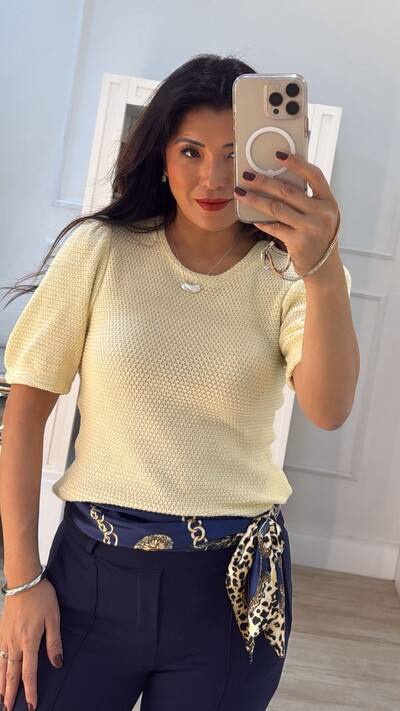 FotoBlusa Tricot Amanda Mangas Princesas