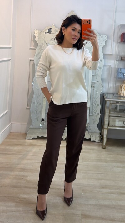 Foto Blusa Tricot Alice Detalhe Faixa Com Nervura Canelada Frontal