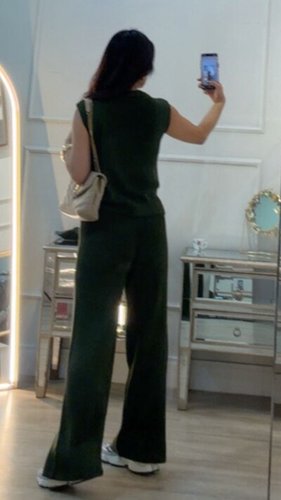 FotoCalça Pantalona Tricot Natasha Pala Larga