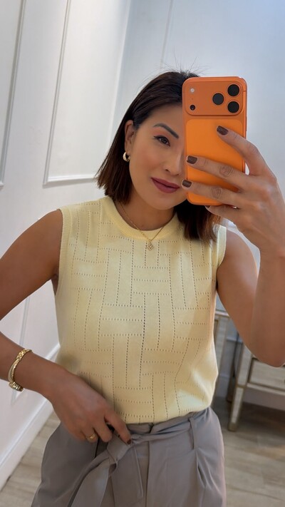 Foto Blusa Regata Tricot Luana Com Entremeios