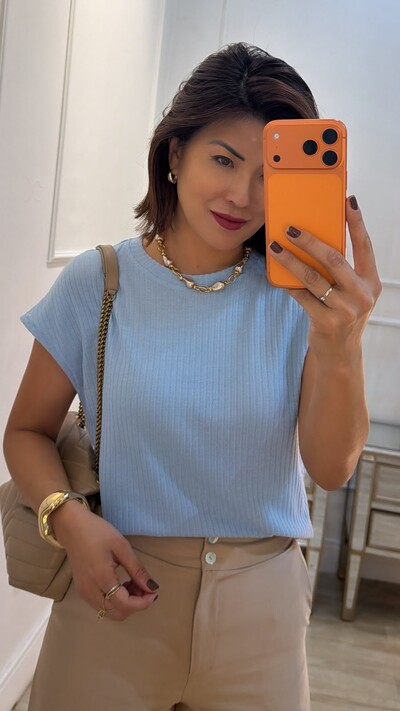 Foto Blusa Ampla Karine Laterais Com Drapeado