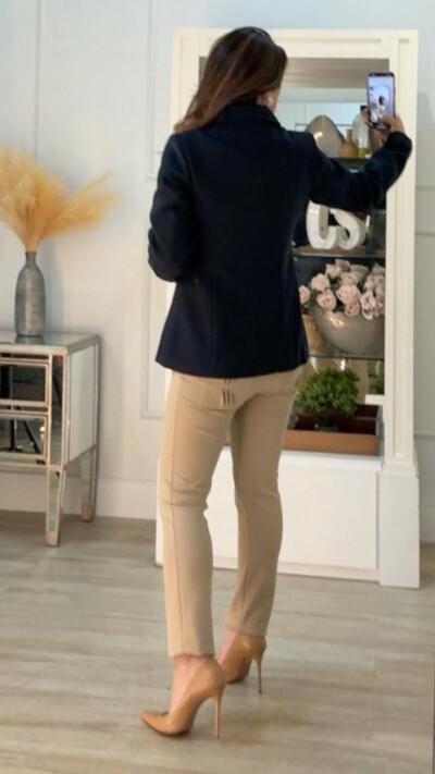 FotoCasaco Lã Batida Samira Botões Duplos E Bolsos Faca