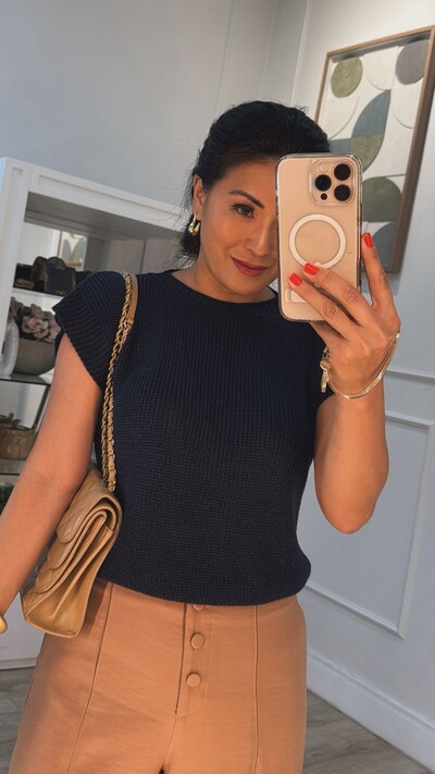 FotoBlusa Ampla Tricot Julie Gola Canoa