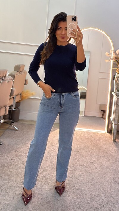 Foto Blusa Tricot Gola Careca Sandra Texturas Frontais