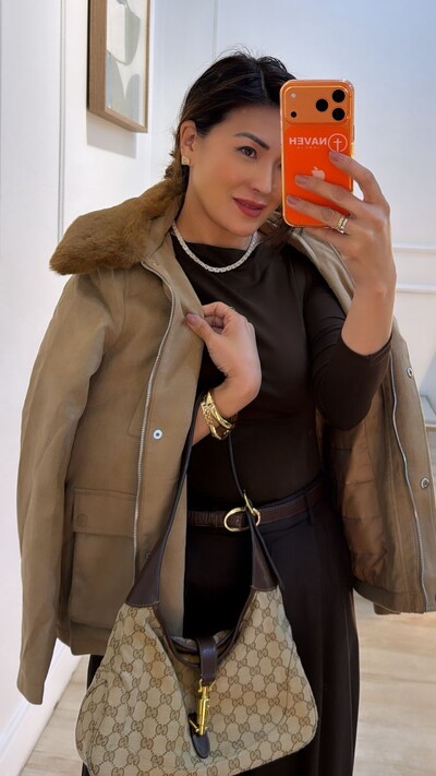 FotoCasaco Suede Sandy Capuz Com Gola De Pelo