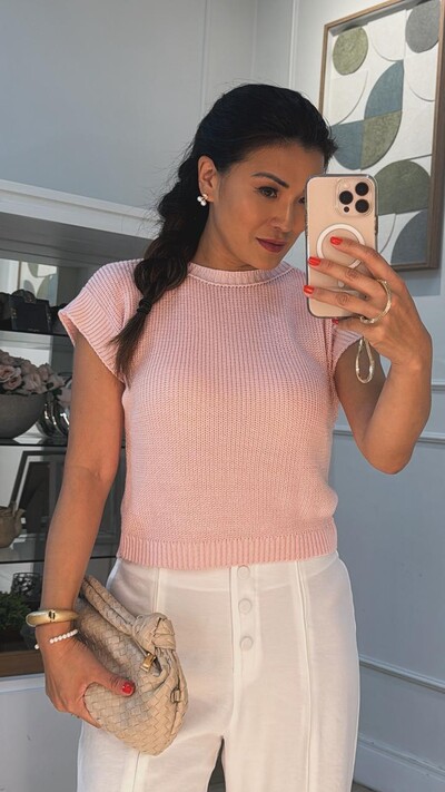FotoBlusa Ampla Tricot Julie Gola Canoa