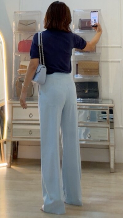 Foto Calça Pantalona Alfaiataria Daisy Botão Forrado