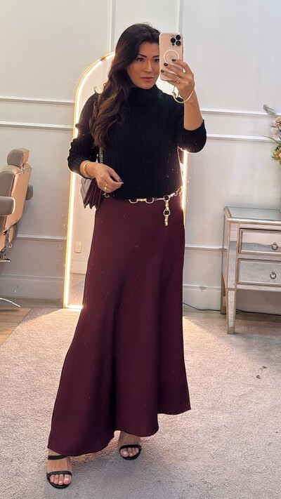 Foto Blusa Tricot Priscilla Gola Rolê E Mangas Com Tramas Triplas