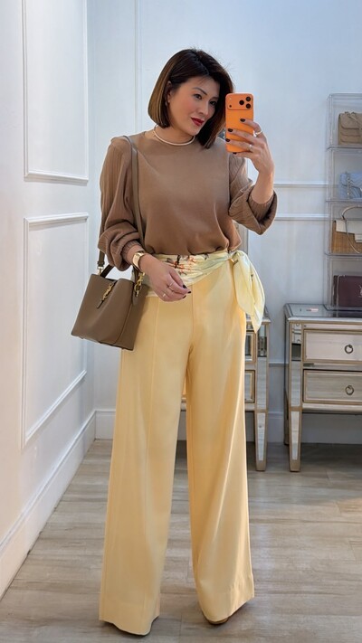 Foto Blusa Tricot Thalita Mangas Bufantes Com Nervuras Caneladas
