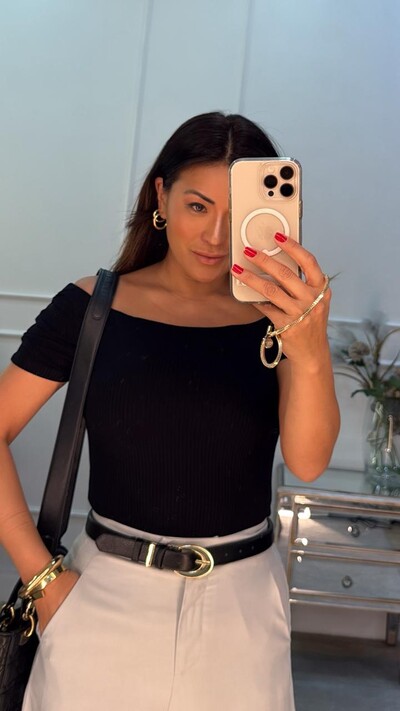 FotoBlusa Canelada Ombro A Ombro Juliana